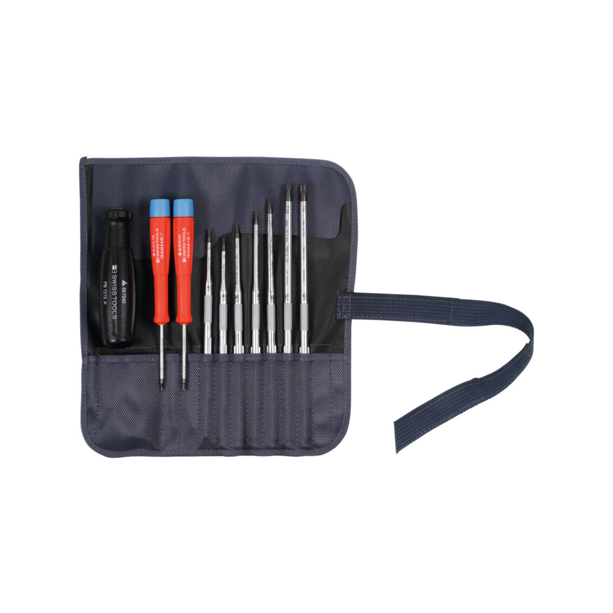 PB Swisstools Bit-Schraubendreher PB Swiss Tools Schraubendreher-Sortiment, mit "Multicraft"-Kraftheft