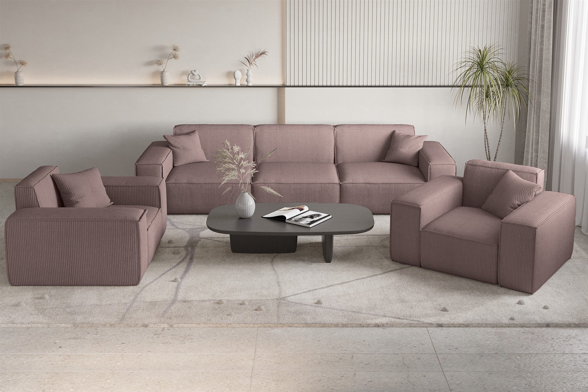 Fun Möbel Sessel Designersessel CELES PREMIUM in Stoff Scala (auch im Set erhältlich, inkl. 1 x Zierkissen), Rundumbezug
