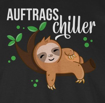 Shirtracer T-Shirt Auftragschiller mit Faultier weiß Tiere Zubehör