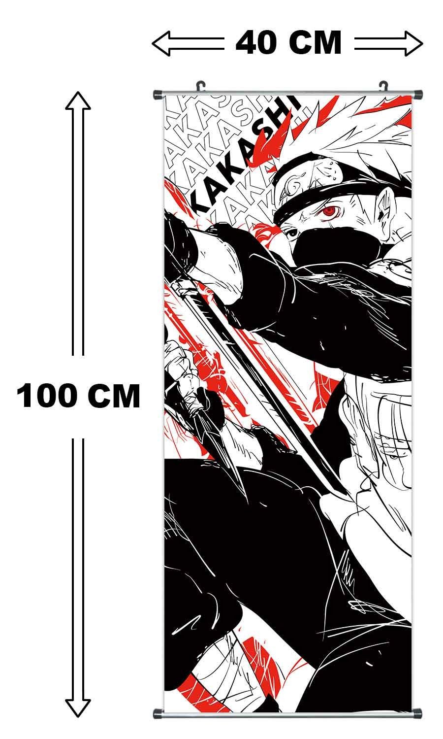 Großes Naruto Rollbild aus StoffKakemono 100x40cmverschiedene Motive 