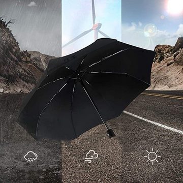 GelldG Taschenregenschirm Regenschirm, winddicht, automatisch, zusammenklappbar, mit Knopf