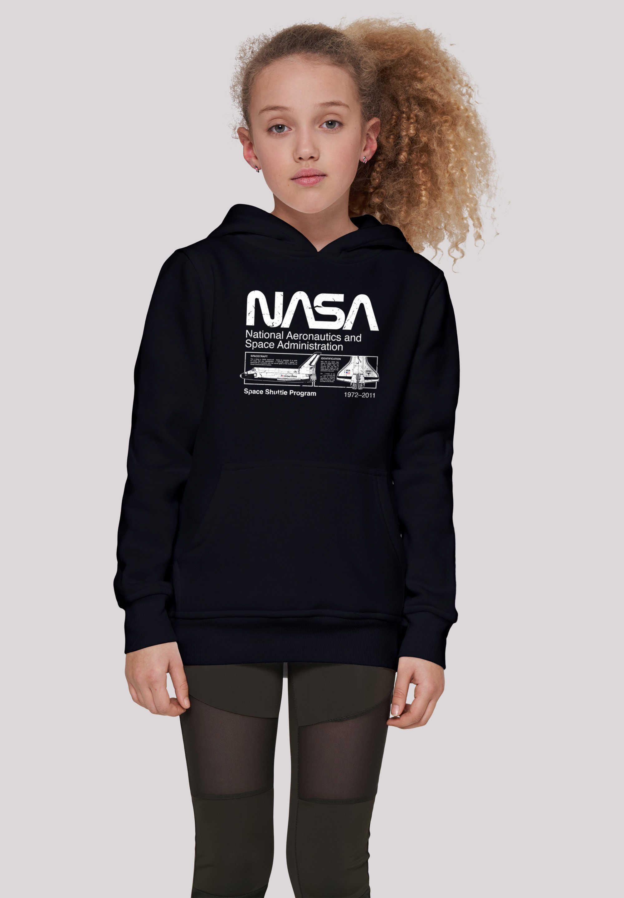 F4NT4STIC Sweatshirt NASA Classic Space Shuttle Black Unisex Kinder,Premium Merch,Jungen,Mädchen,Bedruckt