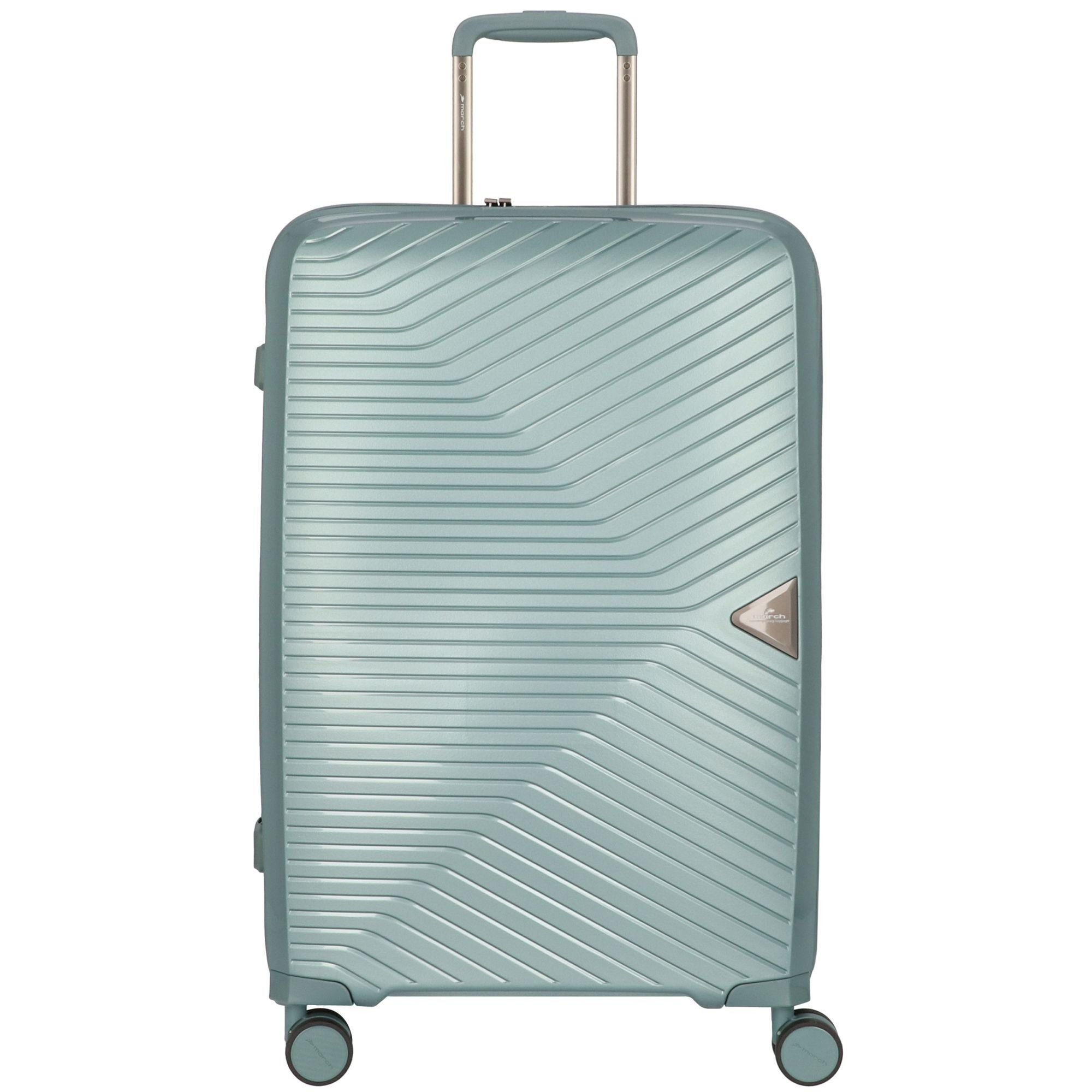 March15 Trading Hartschalen-Trolley Gotthard, 4 Rollen, Polypropylen petrol green metallic