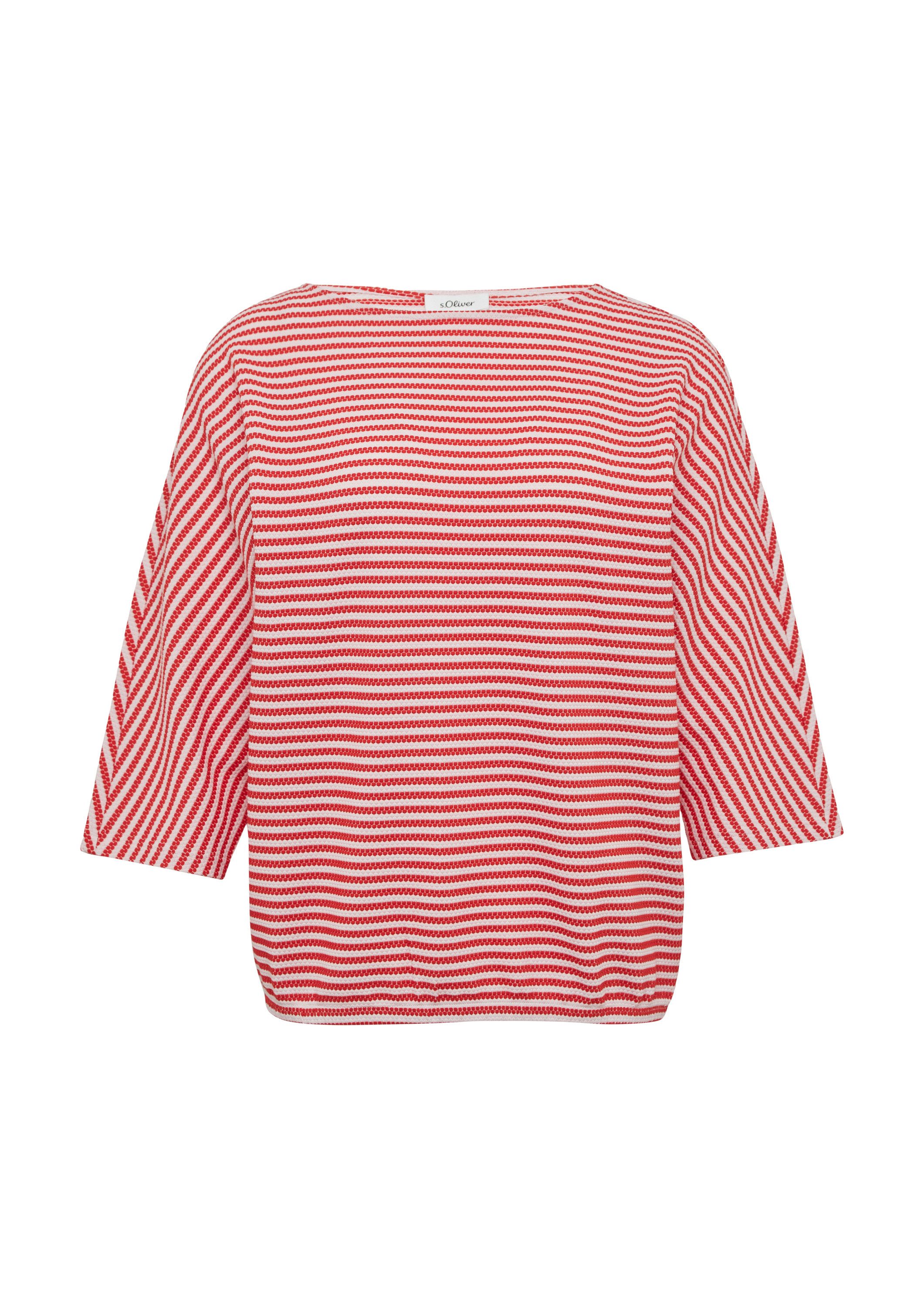 s.Oliver 3/4-Arm-Shirt T-Shirt Gestreiftes T-Shirt im Relaxed Fit mit 3/4-Ä günstig online kaufen