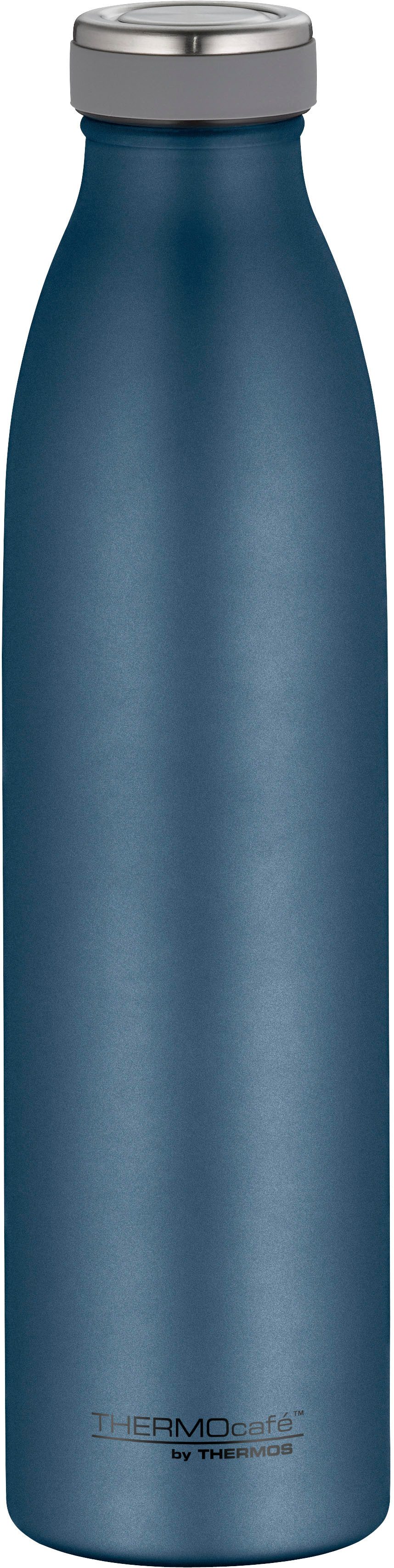 THERMOcafé Isolierflasche TC BOTTLE, aus doppelwandigem Edelstahl, spülmaschinenfest, gummierter Drehverschluss, absolut dicht bei Kohlensäure