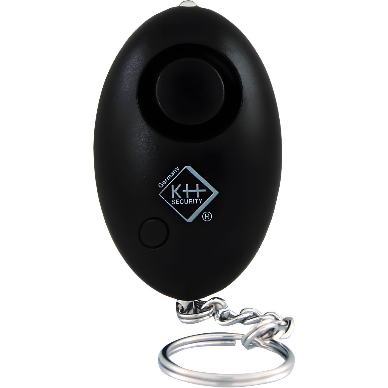 KH Security Personenalarm 120 dB Taschenalarm LED Taschenlampe Schlüsselanhänger Alarmsirene (Batteriebetrieb, Sirene & Optisches Signal (LED)