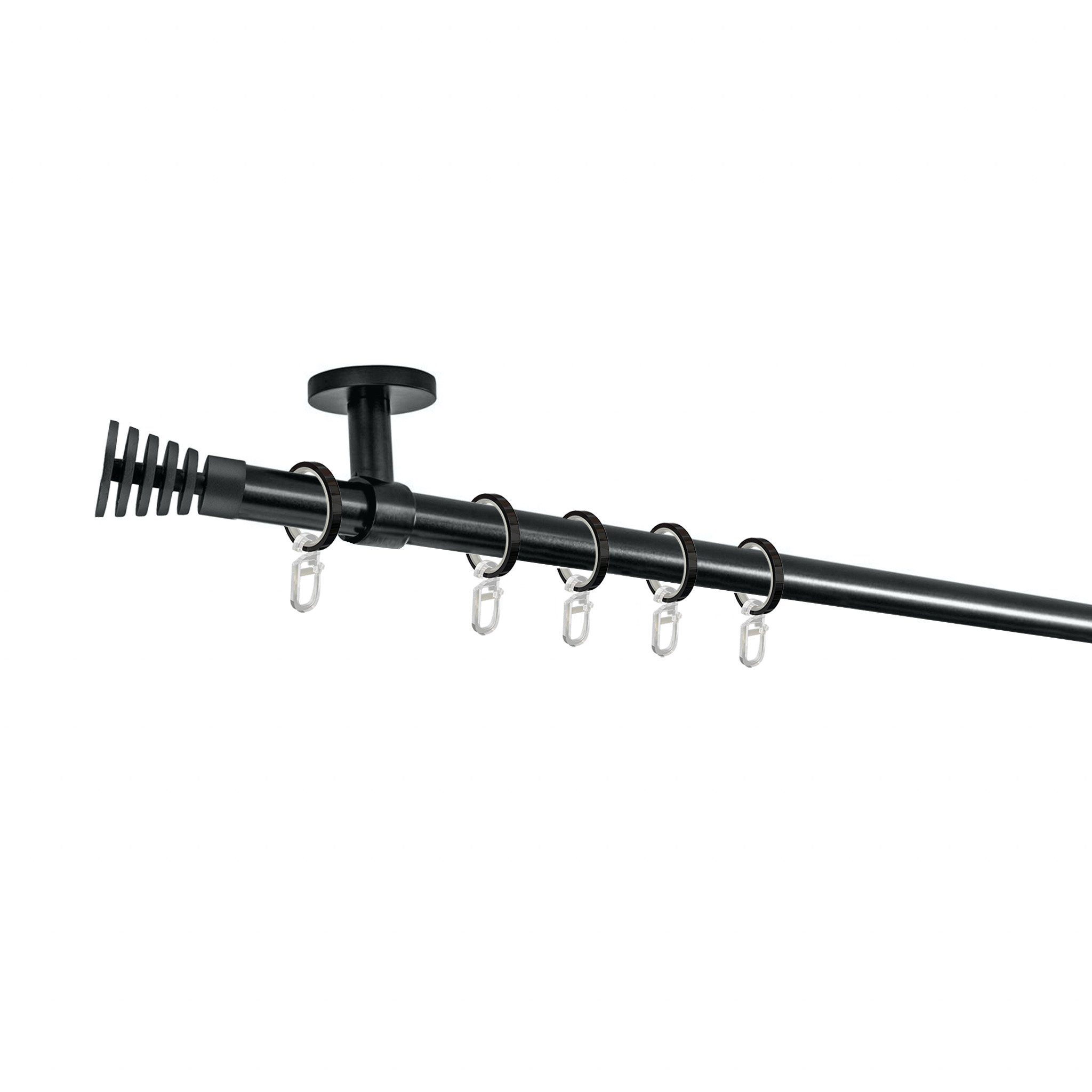 SN DECO GROUP Gardinenstange Gap, Ø 19 mm, 1-läufig, fixmaß, Verschraubt, Stahl, Komplettset mit Ringen