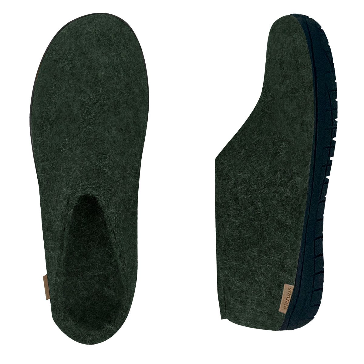 glerups dk Naturkautschuksohle Schwarz Hausschuh (1-tlg) Hausschuh - Natürliches Material, Schützt vor Geruch, Bequem und weich