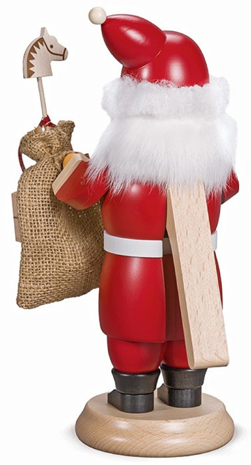 Müller Kleinkunst GmbH Seiffen Nussknacker RauchKnacker® Weihnachtsmann m.Glocke u.Geschenkesack, Nussnknacker und Räuchermann in einem