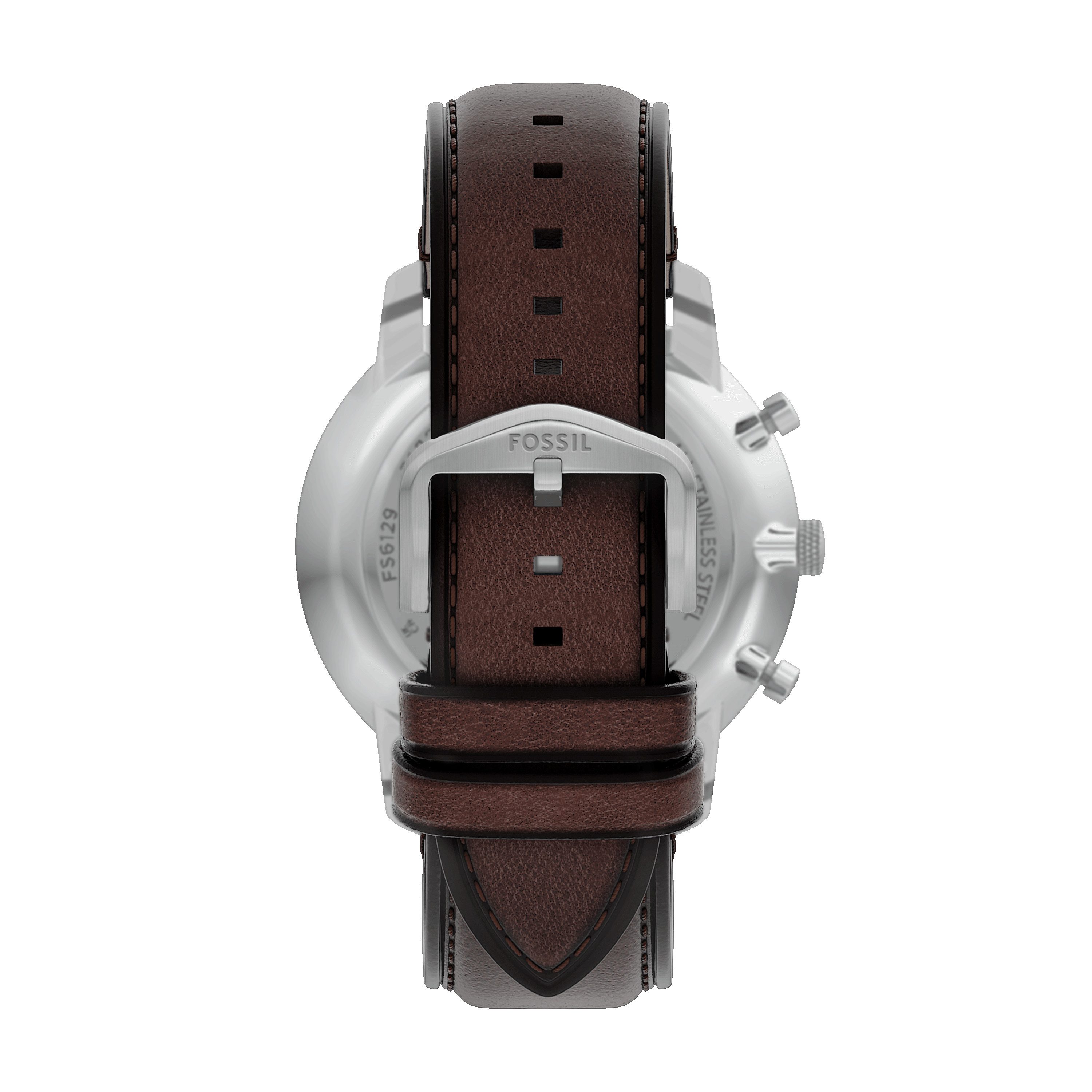 Fossil Chronograph Neutra FS6129, Quarzuhr, Armbanduhr, Herrenuhr, Lederarmband, analog, Tag