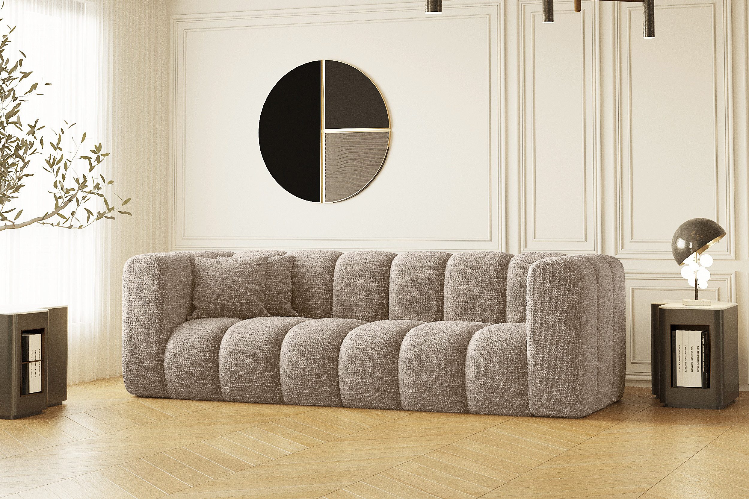 Kaiser Möbel Sofa Couch, Dreisitzer Grand Modular Stoff Salvador und Haga, Bequem, modular, viele Farben