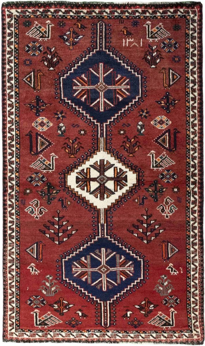 Orientteppich Shiraz 108x189 Handgeknüpfter Orientteppich / Perserteppich, Nain Trading, rechteckig, Höhe: 10 mm