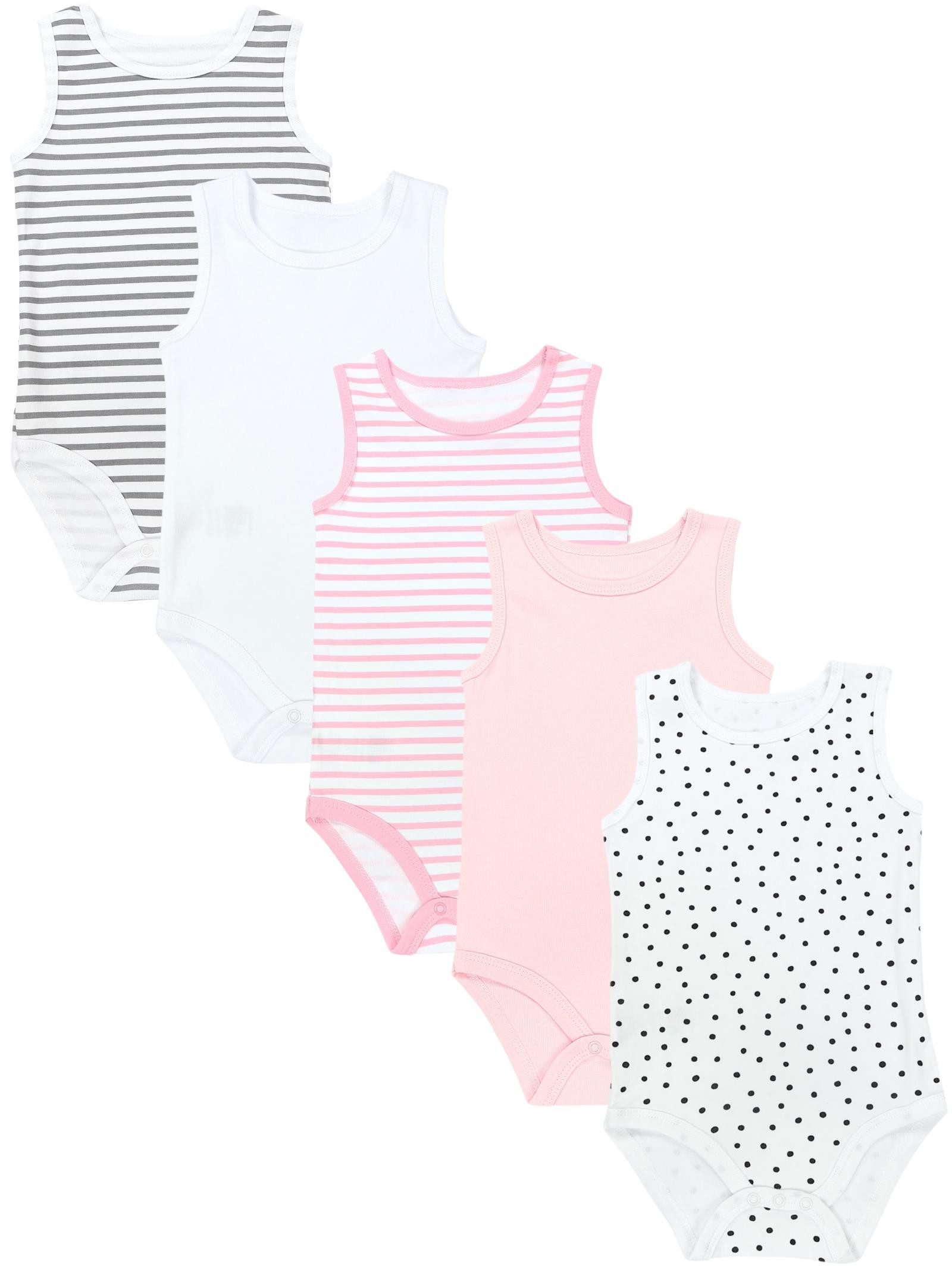 TupTam Kurzarmbody TupTam Baby Mädchen Achselbody in Unifarben 5er Pack