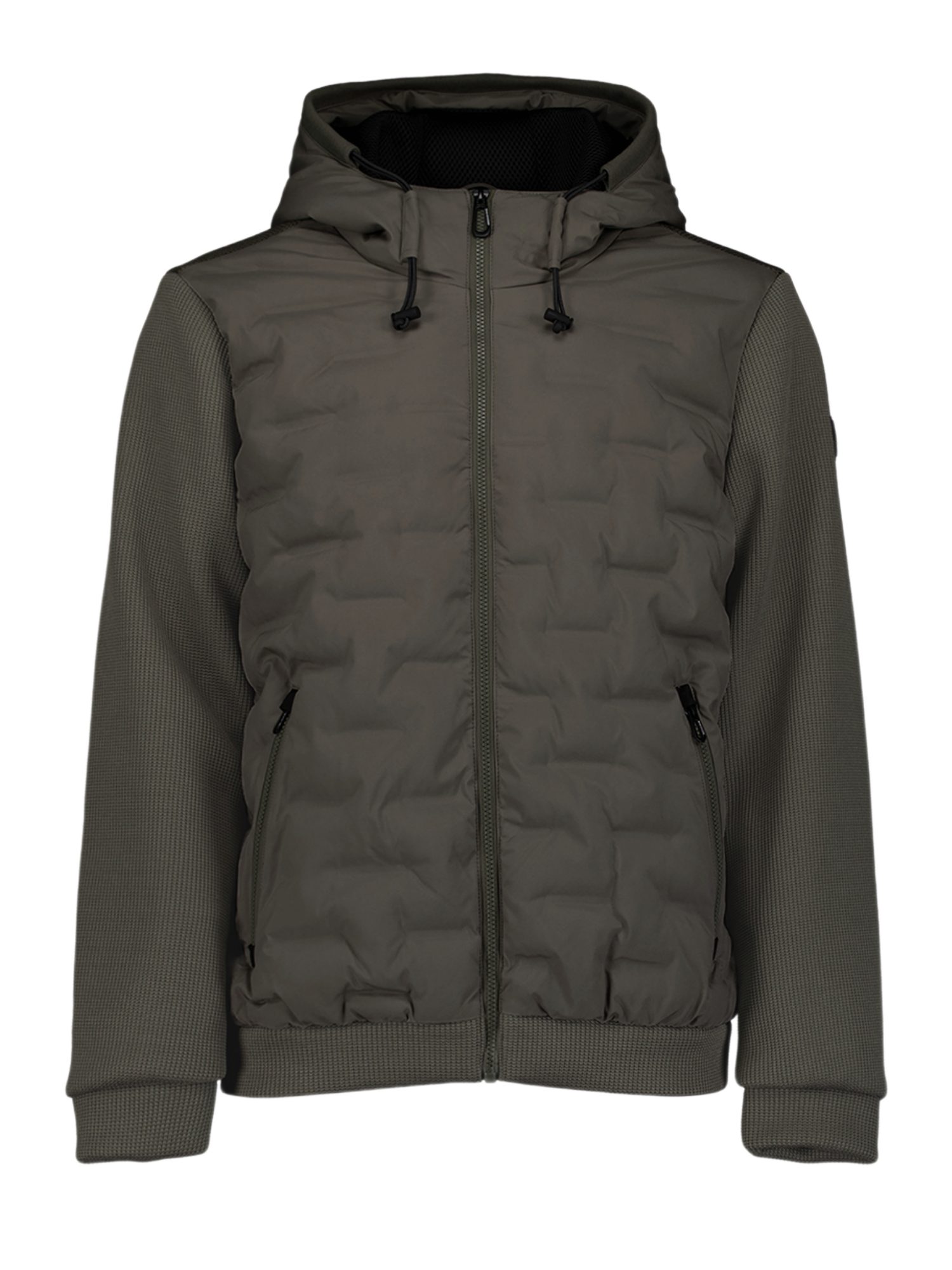 NO EXCESS Outdoorjacke SN grau,Outdoor,Polyester,Strukturiert,Kapuze,Langarm,Regular Fit