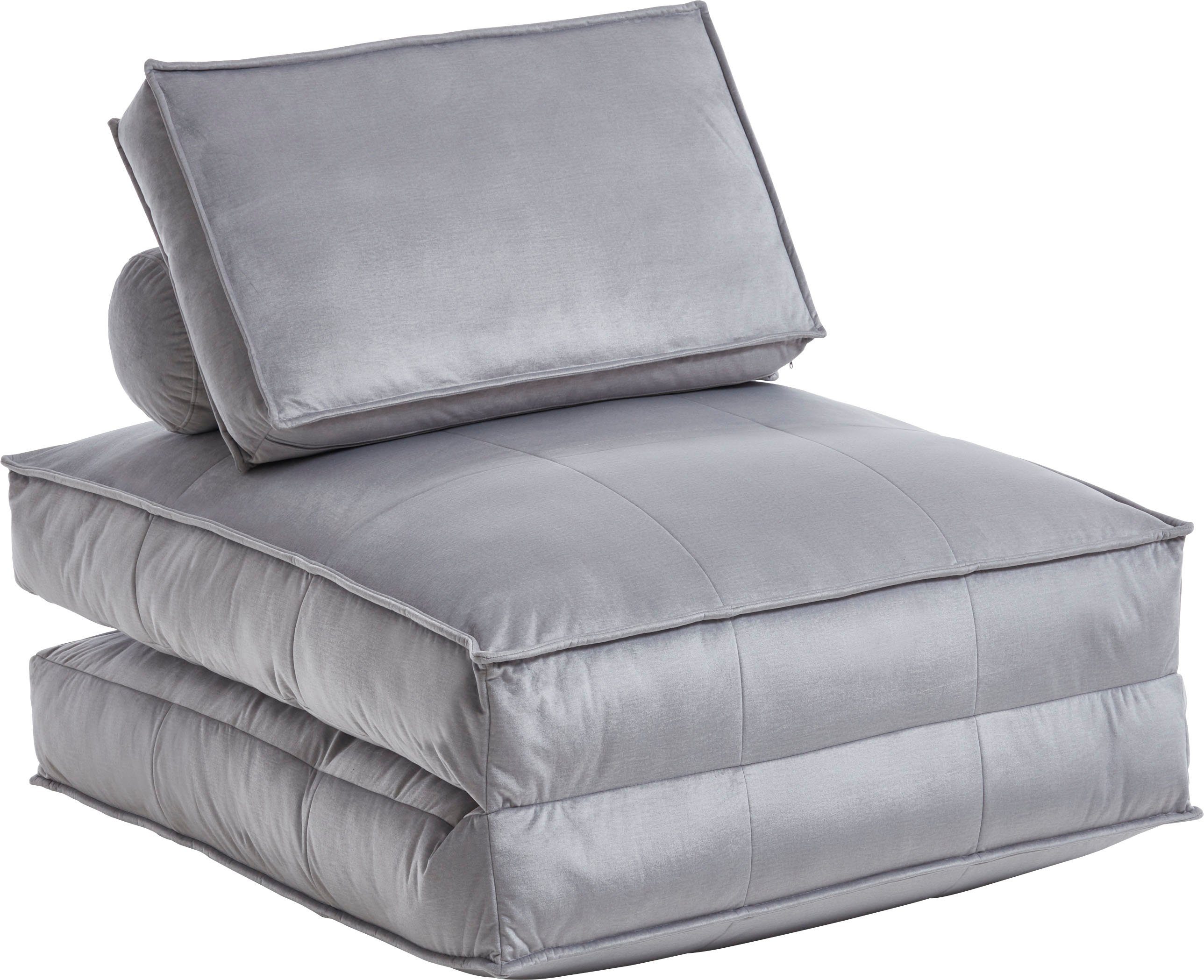 XXL-Sessel zum home ATLANTIC Miro, hellgrau | XXL-Sessel collection hellgrau wandelbar Gästebett