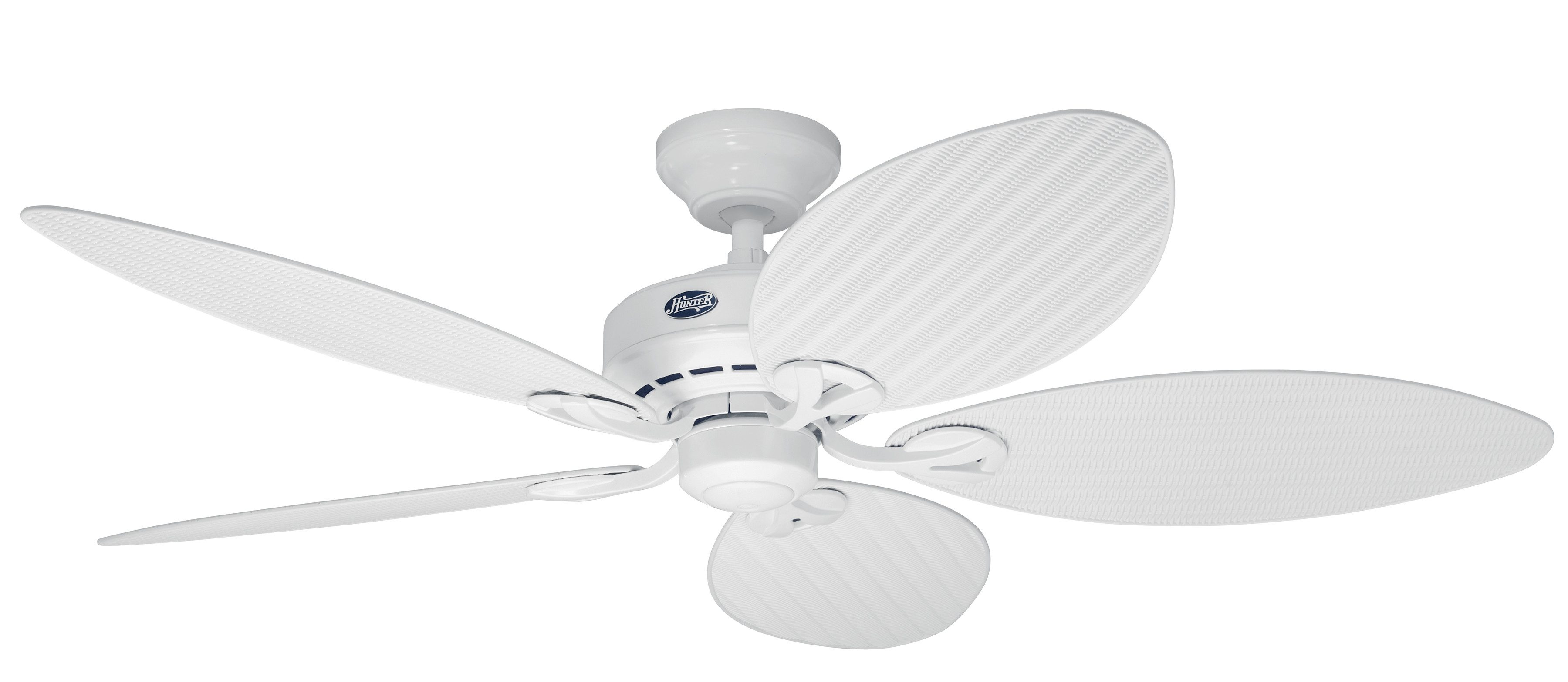 Hunter Deckenventilator Deckenventilator Bayview Weiß 137 cm mit Zugkette, Mit Zugschnur