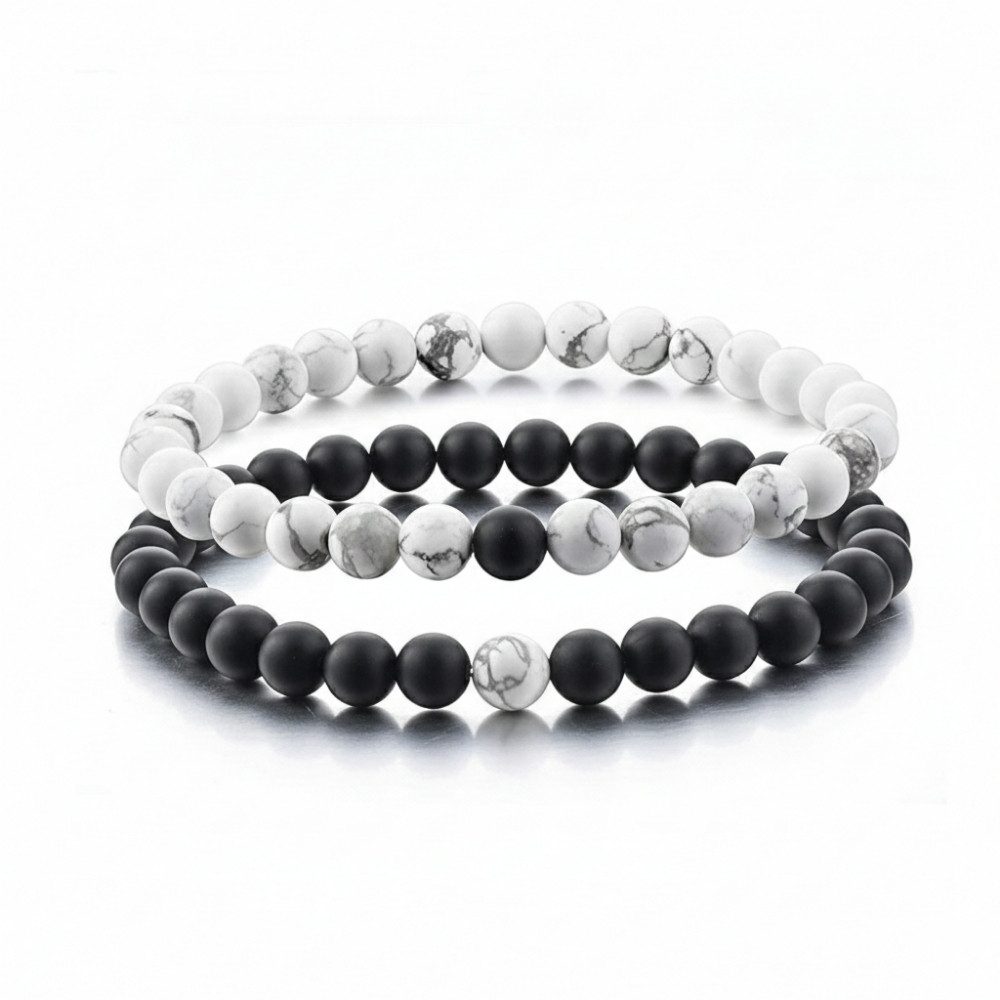 YouBella Armband Perlenarmband Set – Elastisch – Nickelfrei & Hautfreundlich (Armband-Set, Elastisches Perlenarmband aus Natursteinen für Damen & Herren), Nickel- & bleifrei, hautfreundlich, vielseitig kombinierbar