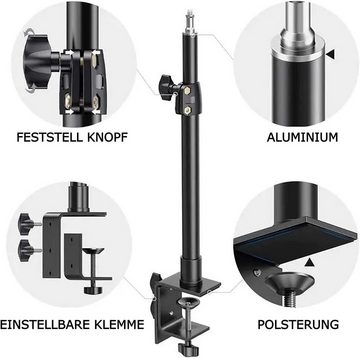 TronicXL Teleskop Tisch Ständer Platte Mini Beamer Lautsprecher Boxen Webcam Lautsprecher-Deckenhalterung