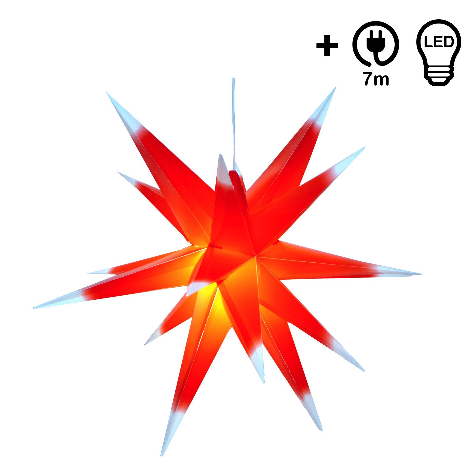 Guru-Shop LED-Stern für außen 3D Außenstern Kaspar, Weihnachtsstern,.., Leu günstig online kaufen