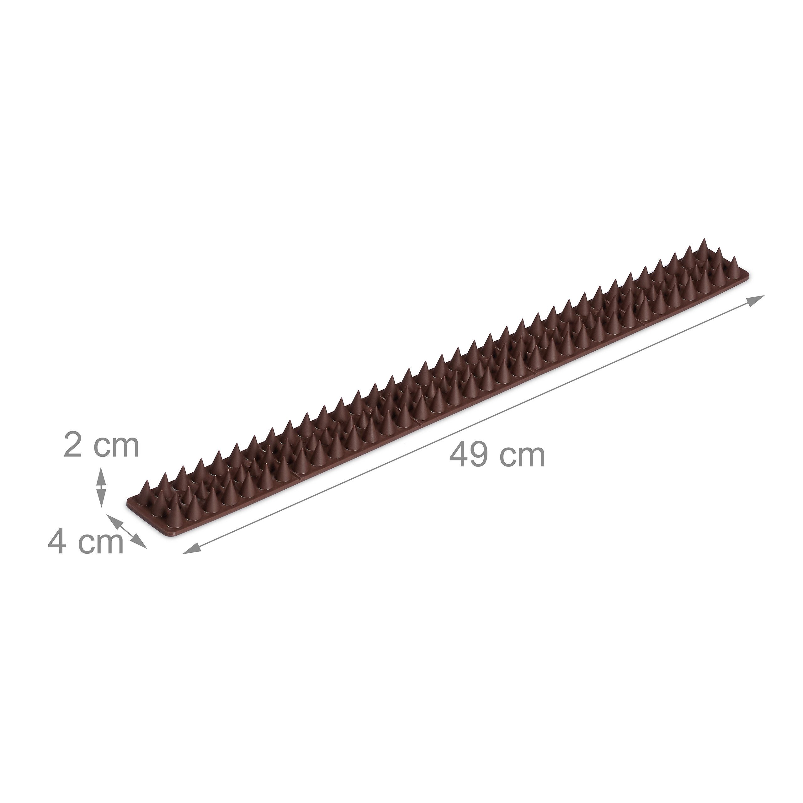 relaxdays Taubenspikes Vogelabwehr Spikes Kunststoff, 4x49x2 cm, 10-St., 10er Set, 10er Pack – Bild 4 von 5