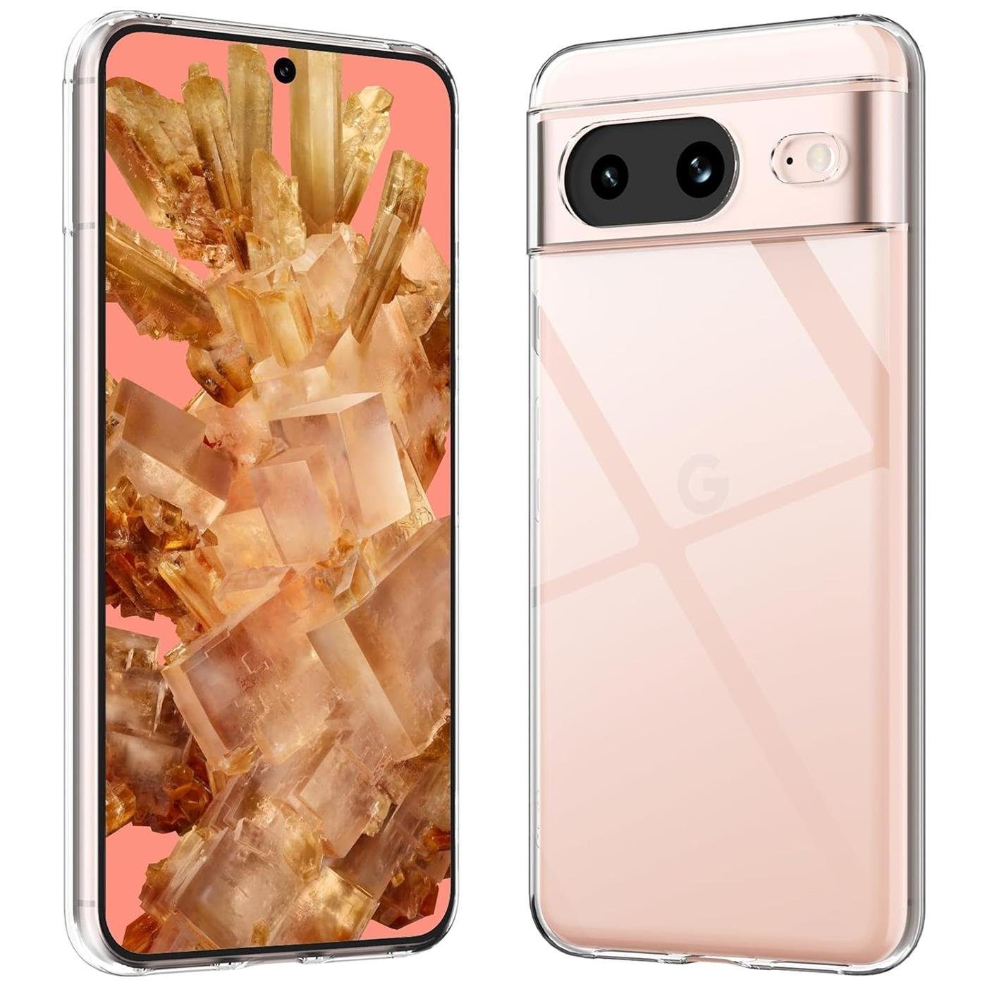 CoolGadget Handyhülle Transparent Ultra Slim Case für Google Pixel 8 6,2 Zoll, Silikon Hülle Dünne Schutzhülle für Pixel 8 Hülle