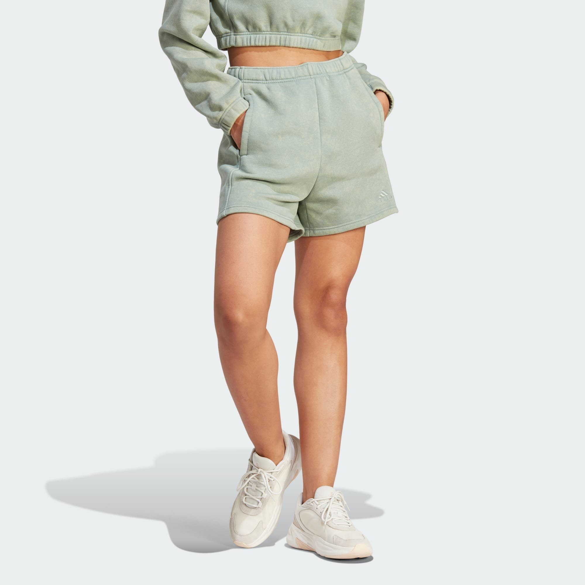 adidas Shorts Green SZN WASHED SHORTS ALL Sportswear Silver