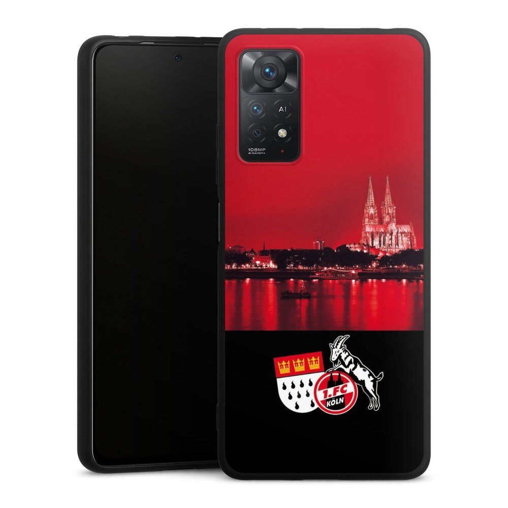 DeinDesign Handyhülle Skyline 1. FC Köln Offizielles Lizenzprodukt Skyline Köln Rot, Xiaomi Redmi Note 11 Pro 5G Silikon Hülle Premium Case