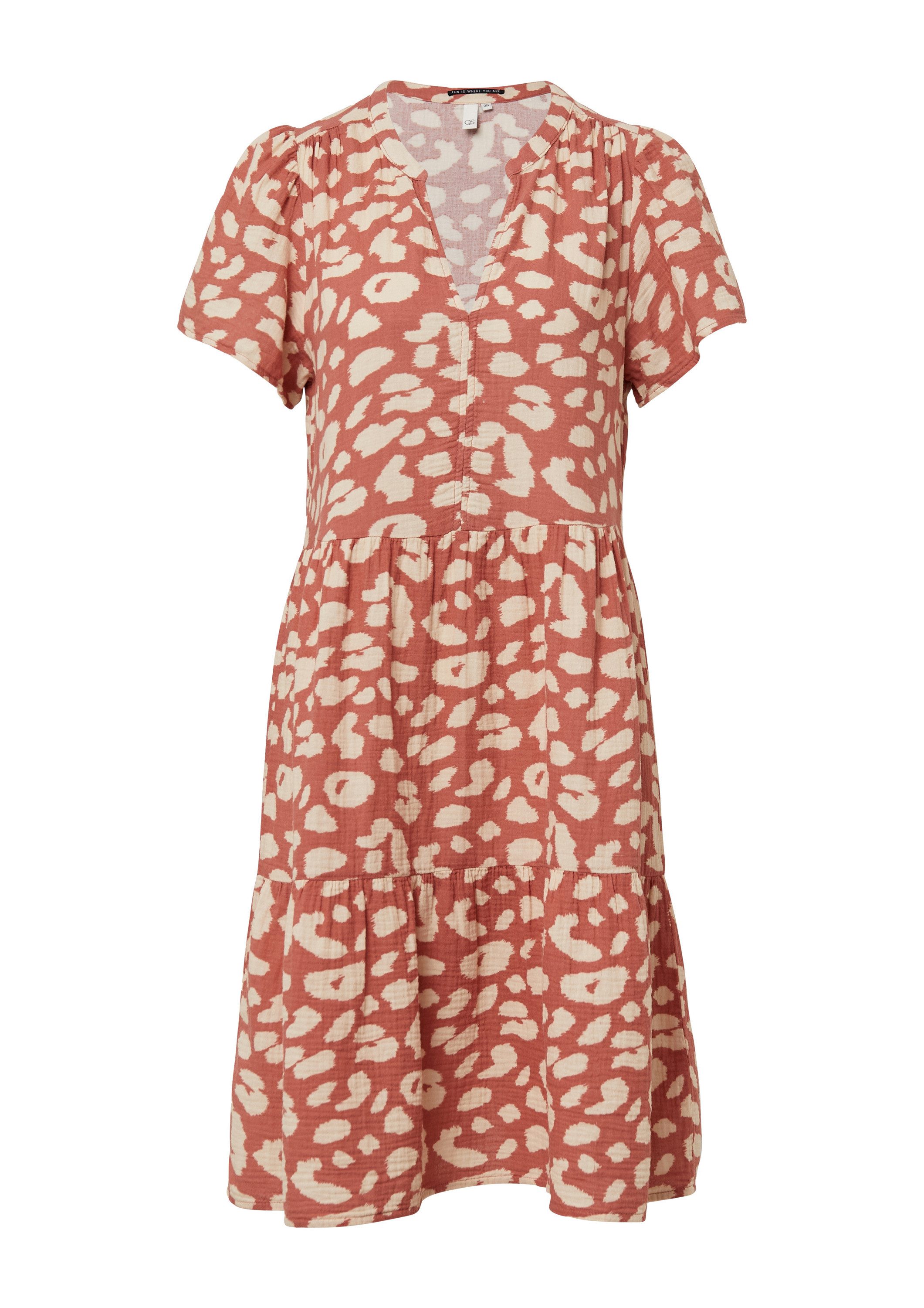 QS Minikleid Kleid Volantkleid aus Musselin günstig online kaufen