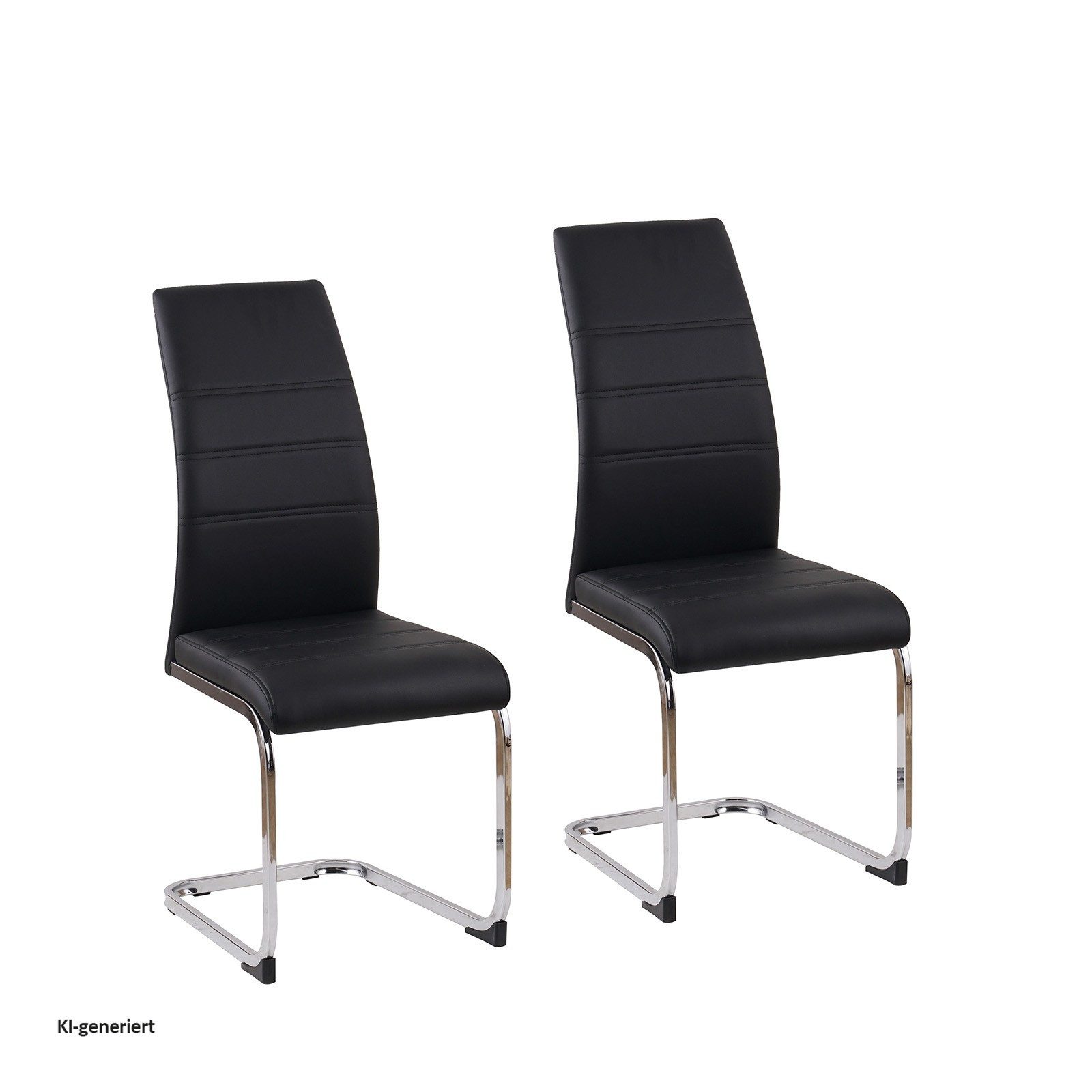 HTI-Line Freischwinger Schwingstuhl SallyC PU 2er (Set, 2 St), Freischwinger Esszimmerstuhl Kunstleder