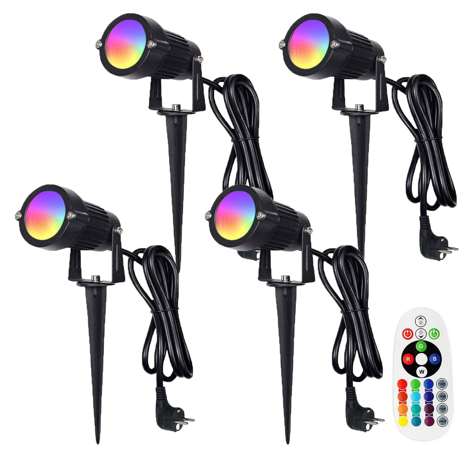 MUPOO LED Gartenstrahler Gartenbeleuchtung,16 Farben 4 günstig online kaufen