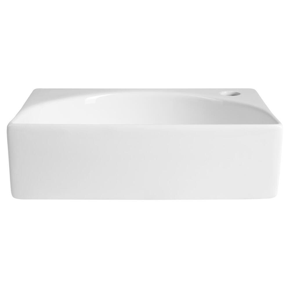 Aqualine Waschtisch RUBIC Keramik Waschtisch 34x25cm, Weiß (1-St)
