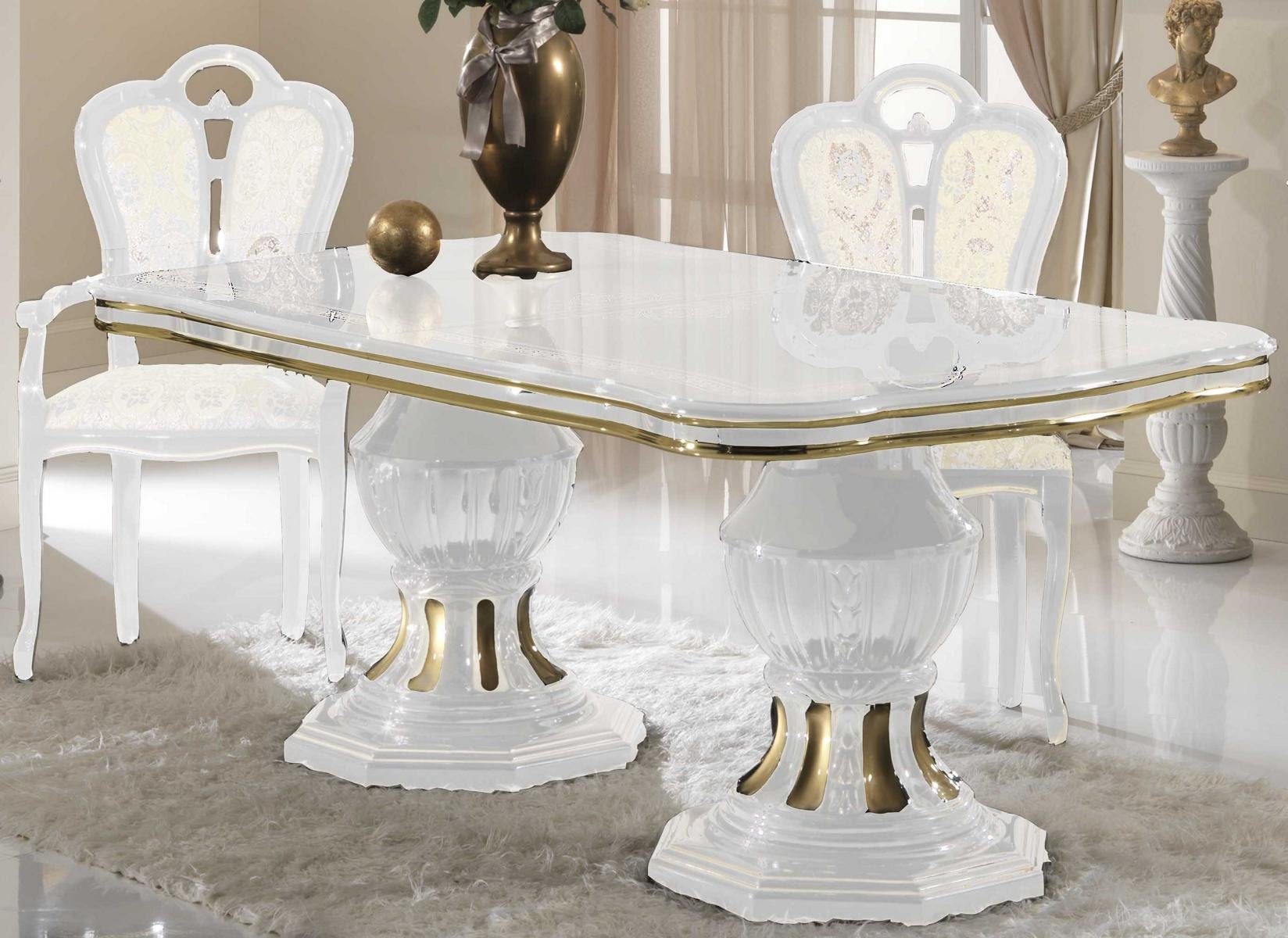 Klassischer weißer Hochglanz JVmoebel Tisch Tische Esszimmer Holz (Esstisch) Esstisch