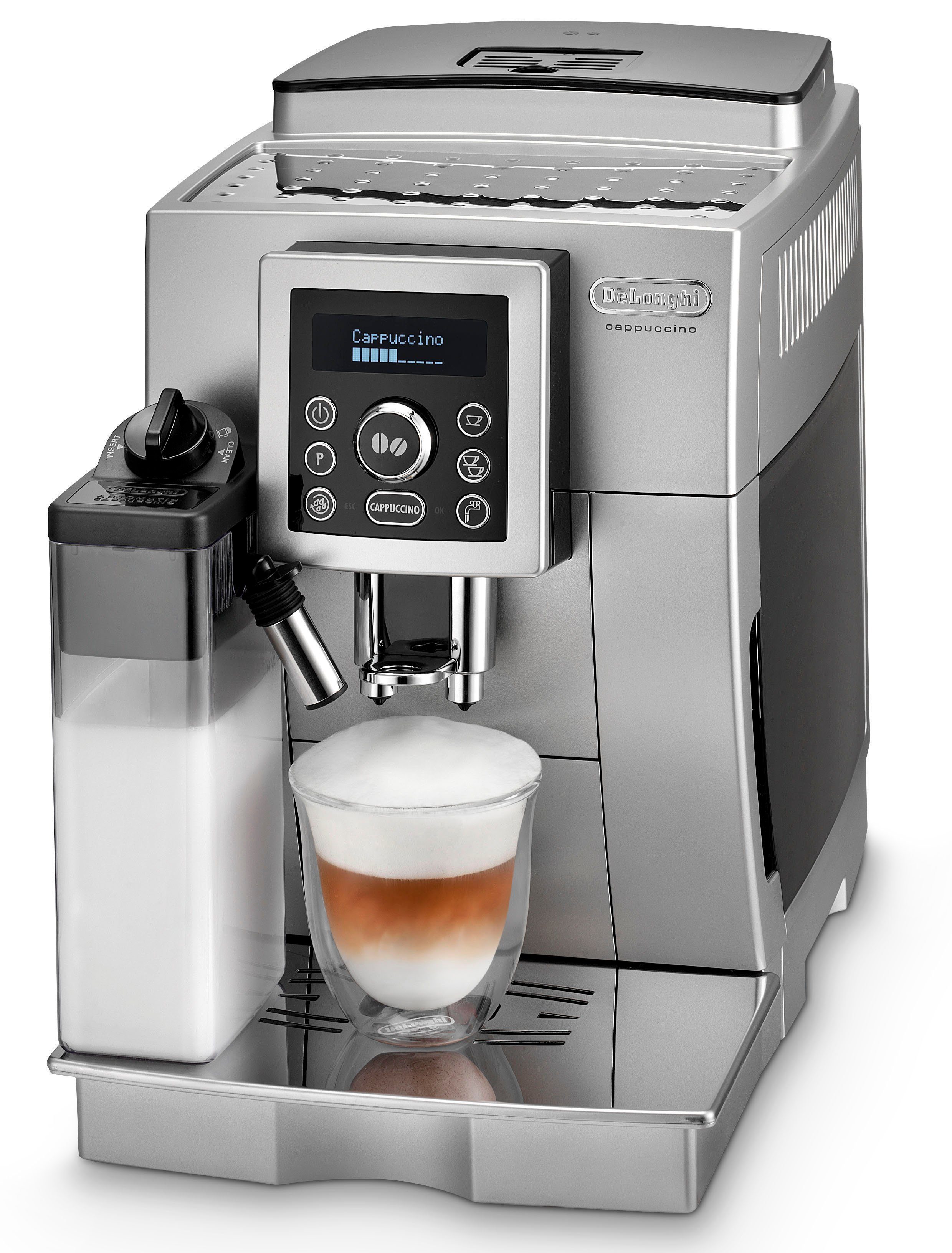 De'Longhi Kaffeevollautomat 23.466.S, LatteCrema Milchsystem, ECAM Silber mit