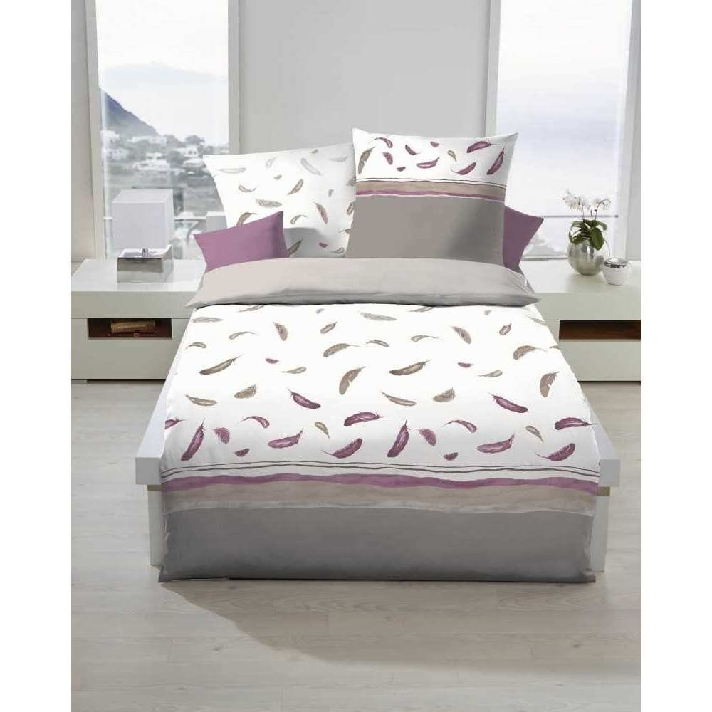 Kaeppel Bettwäsche Kaeppel Linon Bettwäsche Feather Jade Mauve, Baumwolle, günstig online kaufen