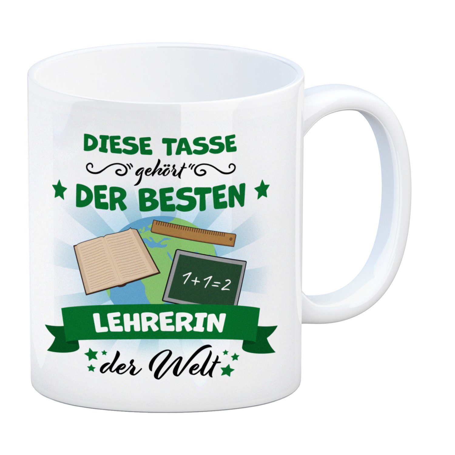 speecheese Tasse Beste Lehrerin der Welt Kaffeebecher