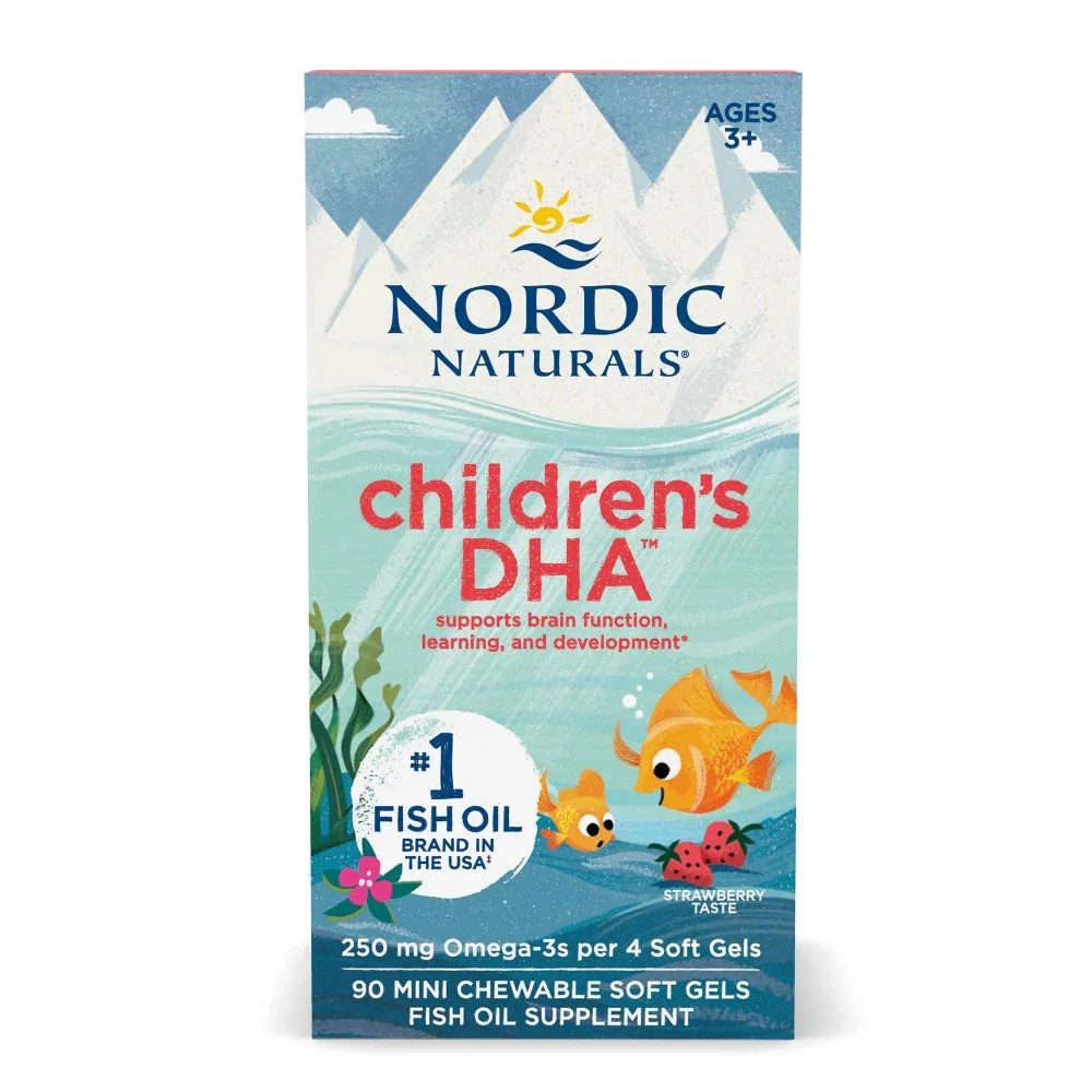 Nordic Naturals Children s DHA Omega 3 Strawberry - 90 Softgels Softgels, 150 g, Softgels