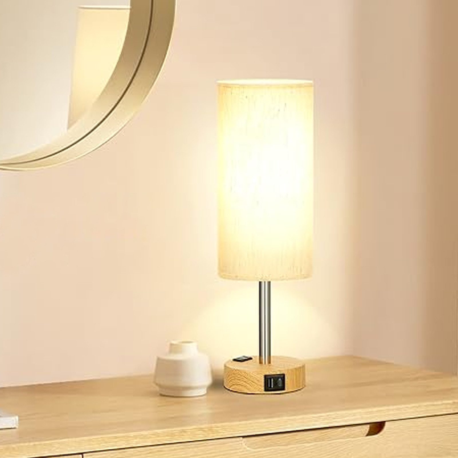 OKWISH LED Tischleuchte Nachttischlampe Touch Dimmbar günstig online kaufen