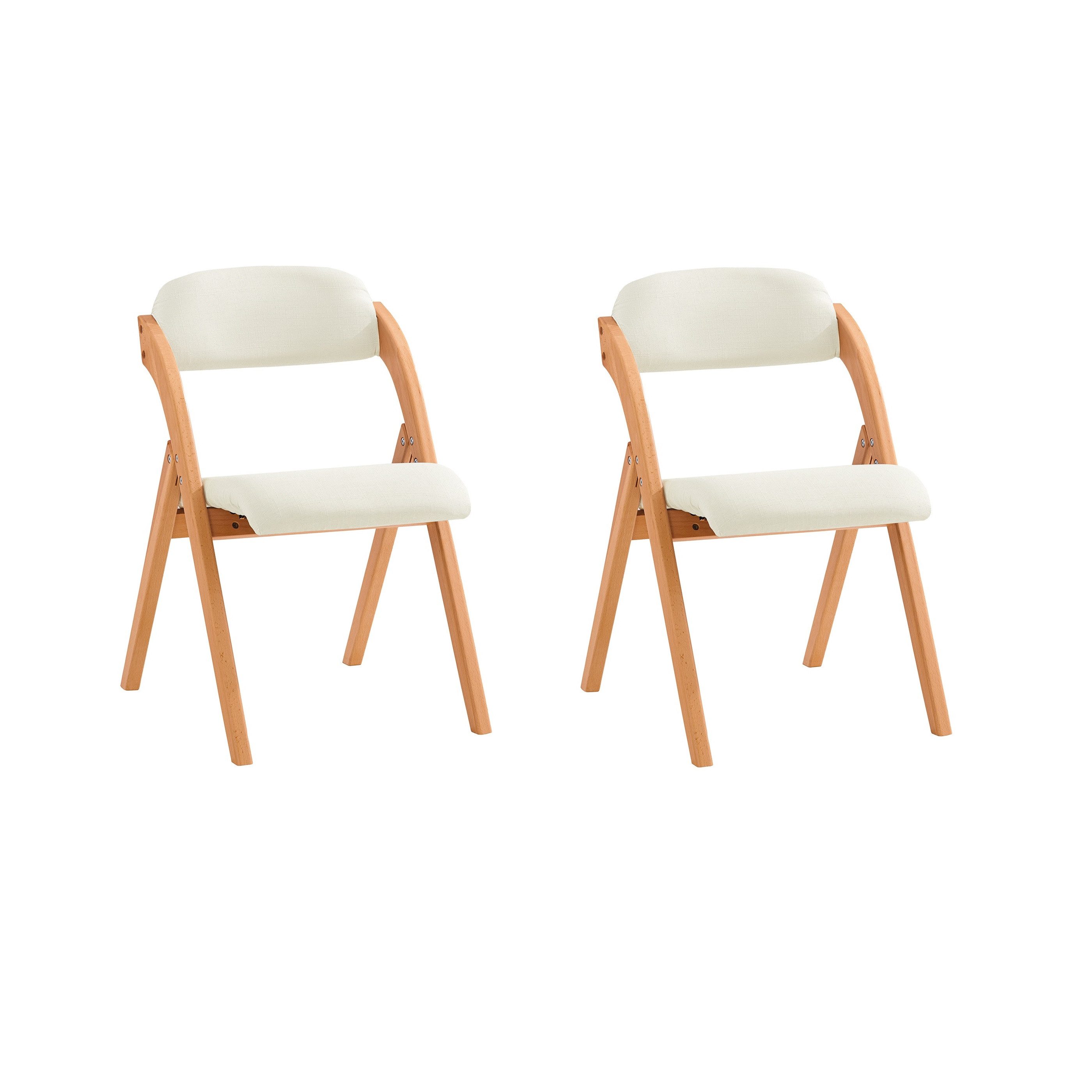 SoBuy Klappstuhl DE-FST92, Esszimmerstuhl Ergonomisch, faltbar, Küche Balkon Büro, Klappstuhl Küchenstuhl mit Rückenlehne, Campingstuhl, Holzstuhl