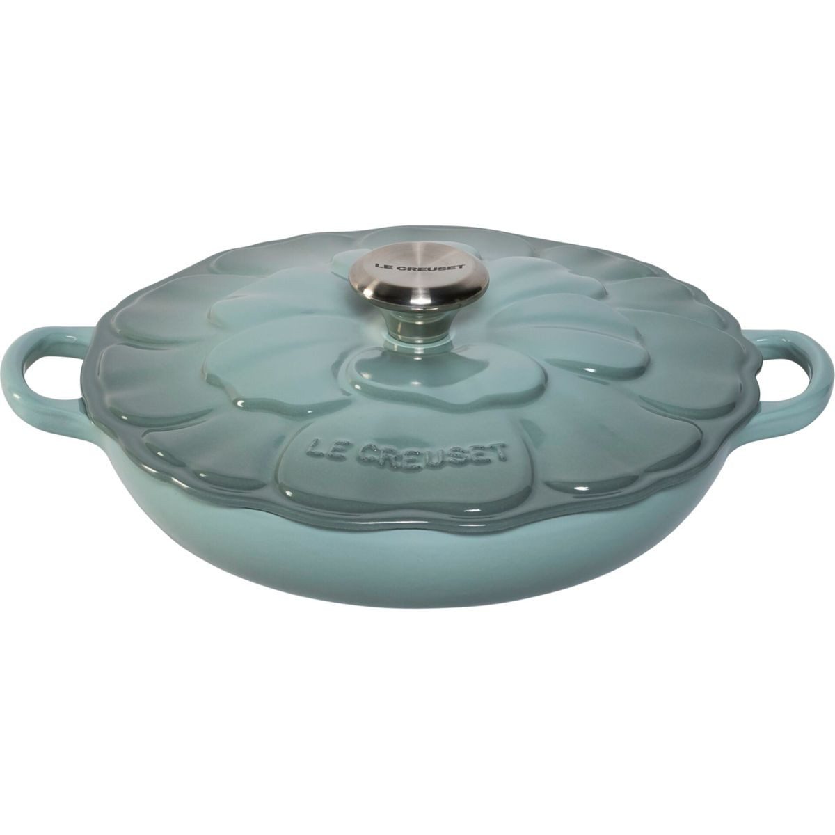 LE CREUSET Kochtopf Gourmet-Profitopf Blume 26 cm sea salt