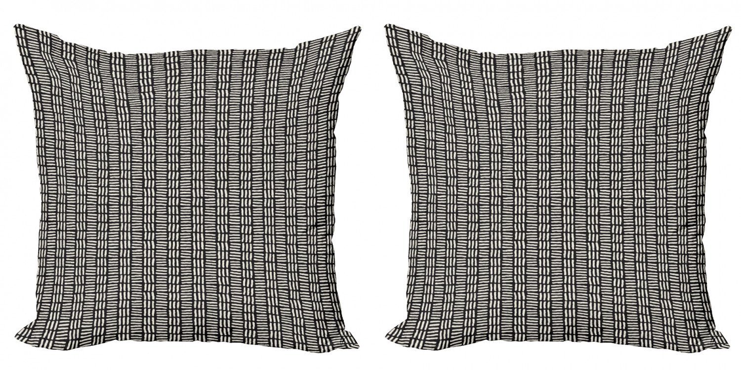 Kissenbezüge Modern Accent Doppelseitiger Digitaldruck, Abakuhaus (2 Stück), Abstrakt Moderne Kunst-Art-Streifen