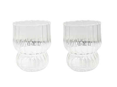 Mulex Gläser-Set Mulex-Bubble-5, Glas, 2-teiligen Cappuccino Gläser, Dessertgläser