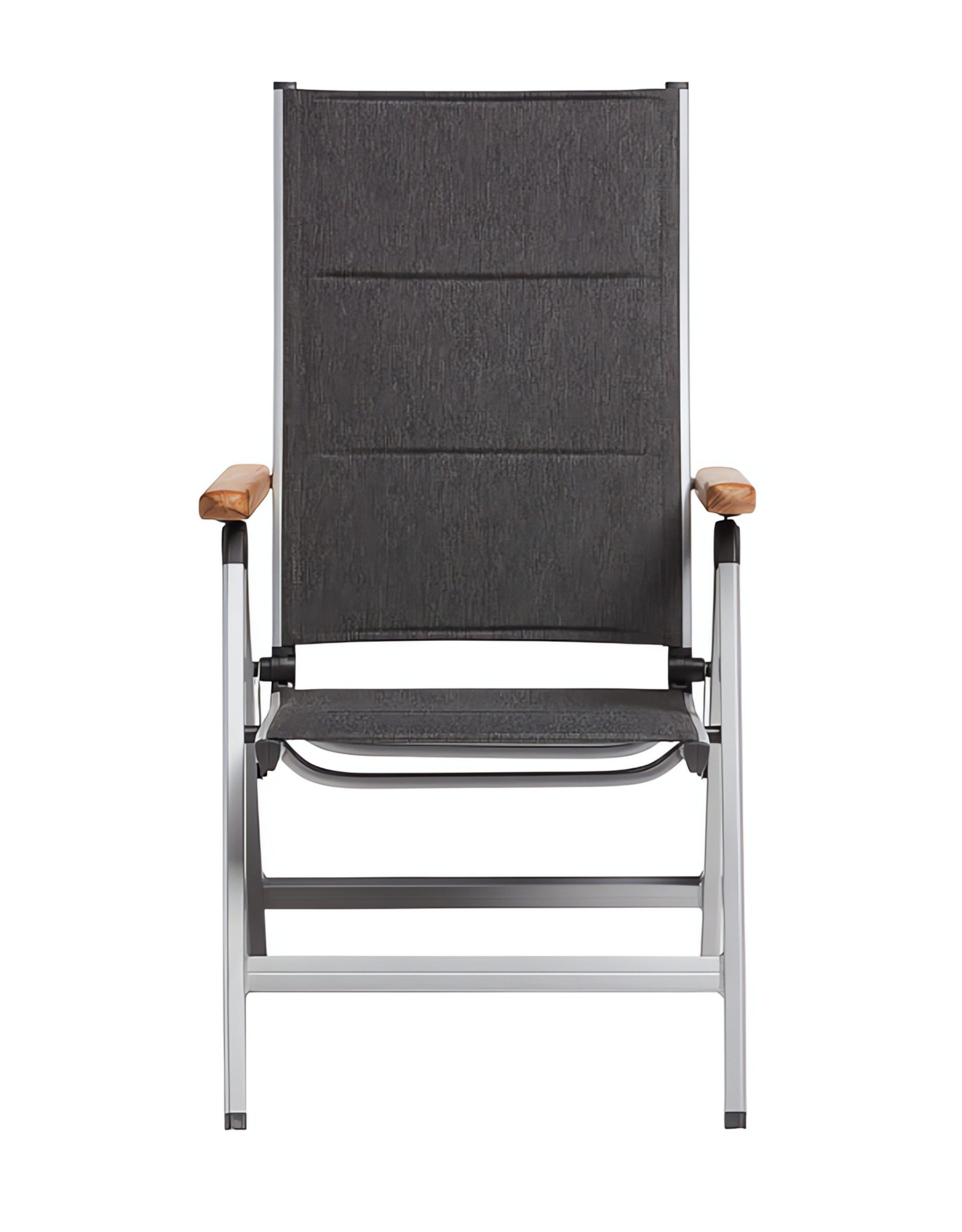 KETTLER Gartenstuhl GRANADA Padded Multipositionssessel silber/ anthrazit meliert
