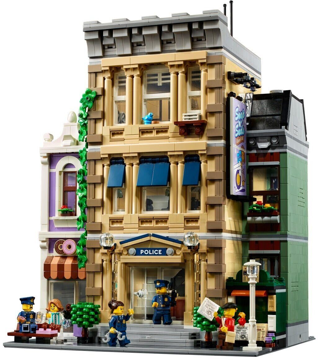 LEGO® Creator Expert LEGO 10278 Polizeistation Police Station Konstruktionsspielsteine, (2923 St), Modulares Gebäude