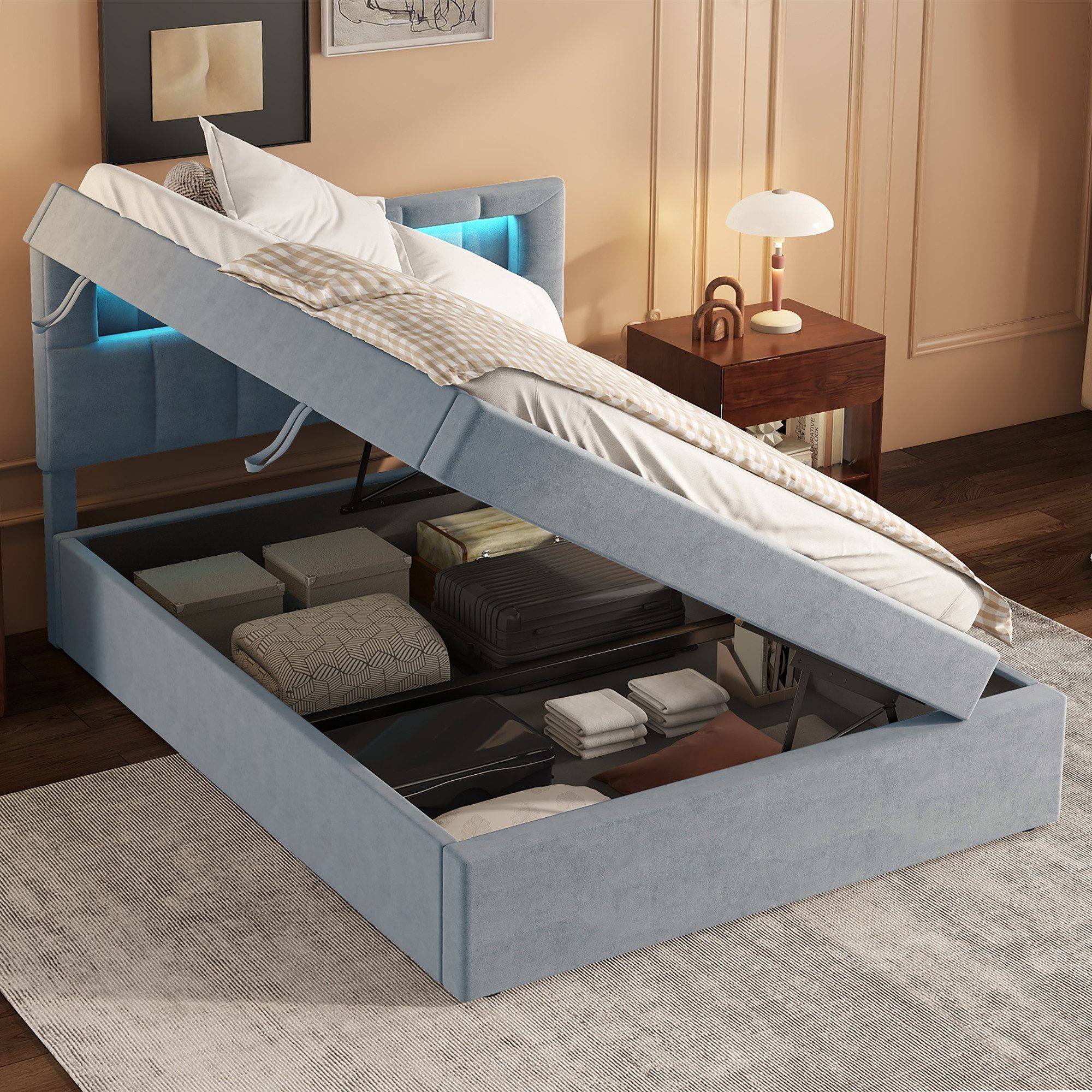 HAUSS SPOLE Polsterbett 90*200cm hydraulisches Design günstig online kaufen