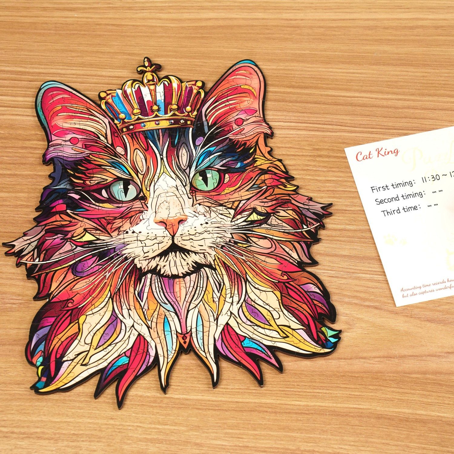 Rowood Puzzle Katze "Cat King", 200 Puzzleteile
