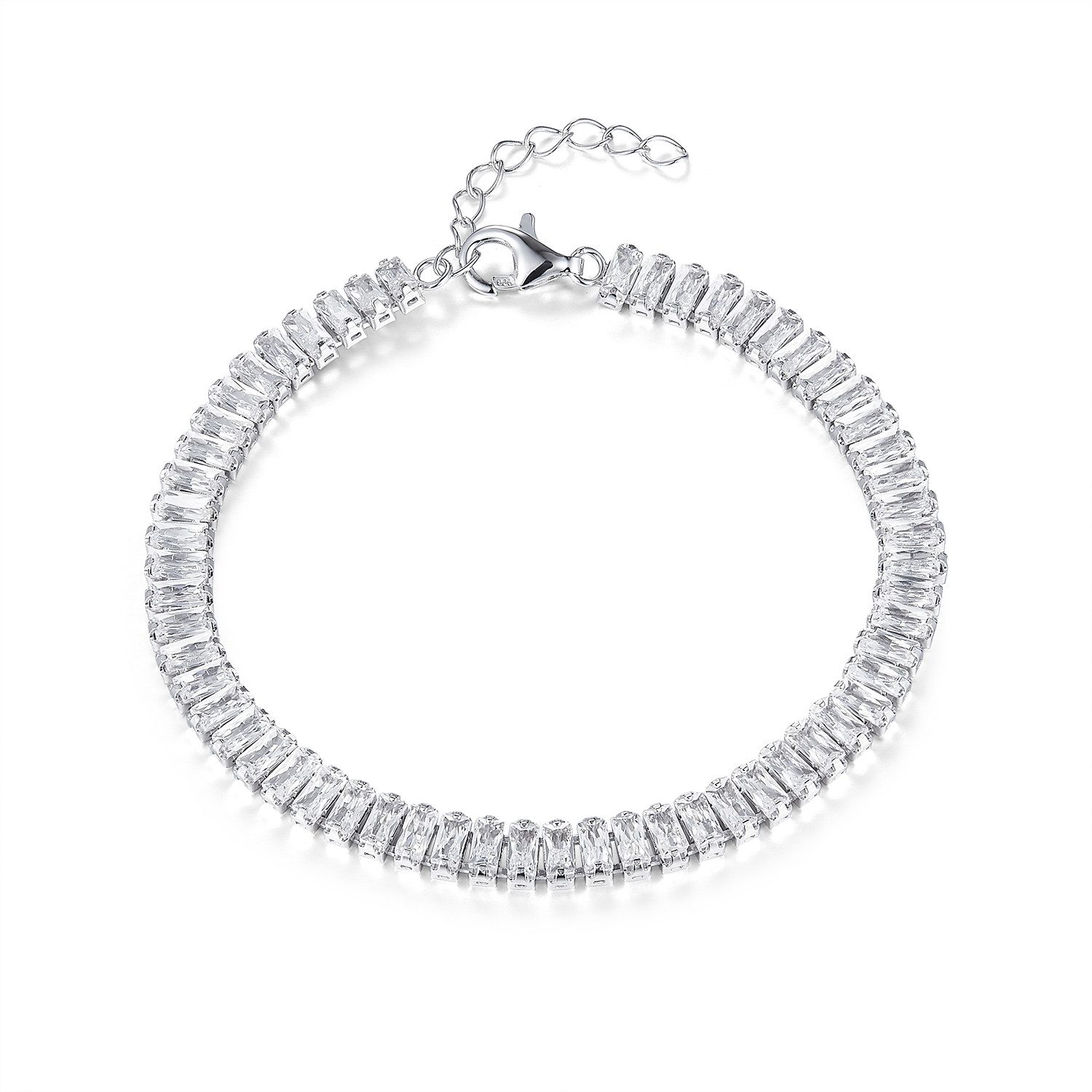Tennisarmband Glitzerarmband Kristallarmband Strass Armband 925 Silber