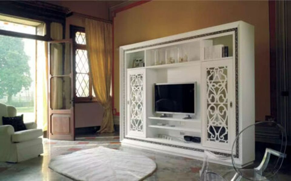 Nur (1-St., Modern Made Schrank Wohnwand), Italy Luxus Wohnzimmer, Wohnwand in Wohnwand Möbel Holz JVmoebel