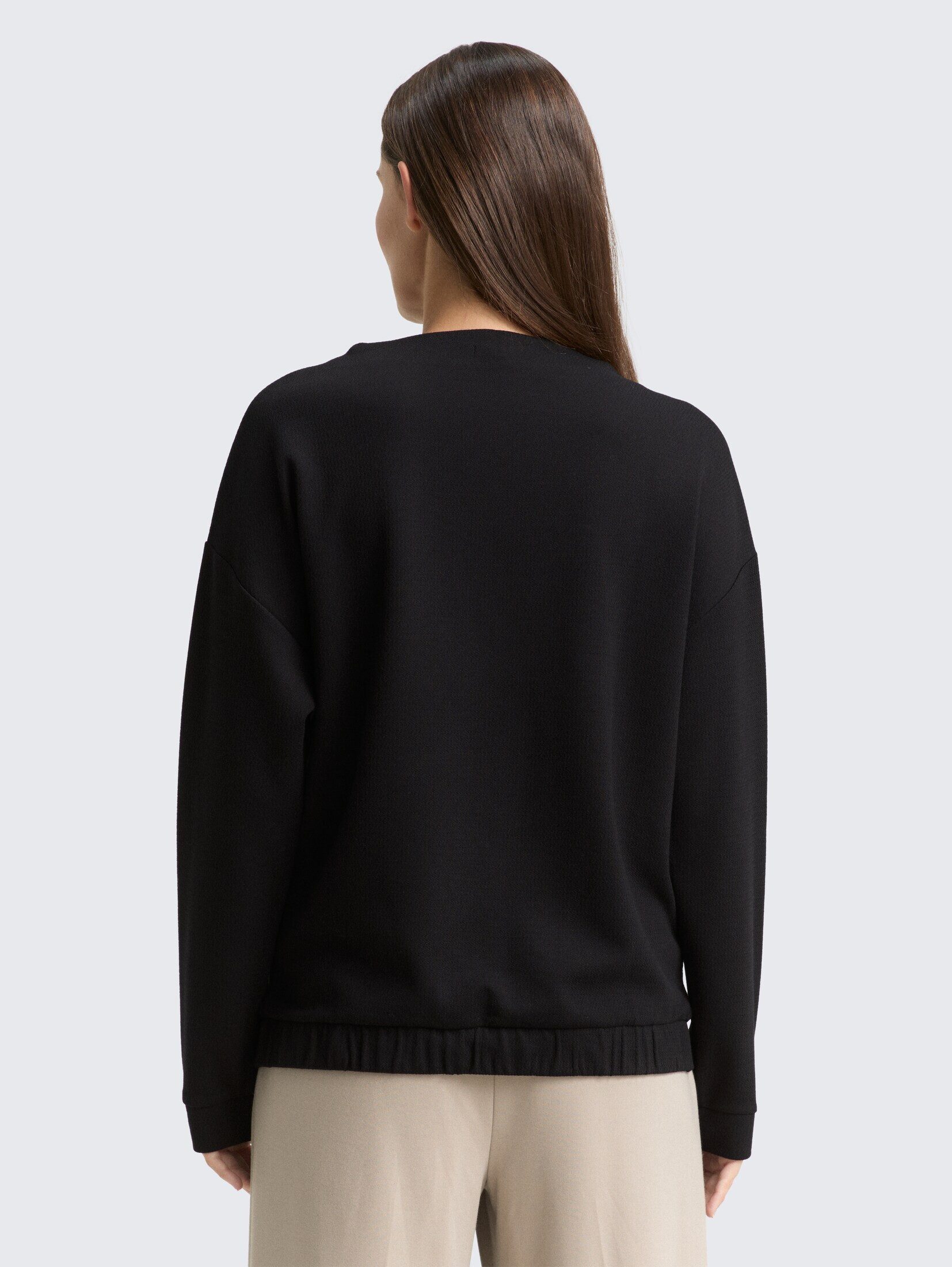 TOM TAILOR Sweatshirt Strick & Sweatshirts Loose Fit Sweatshirt mit Stehkragen