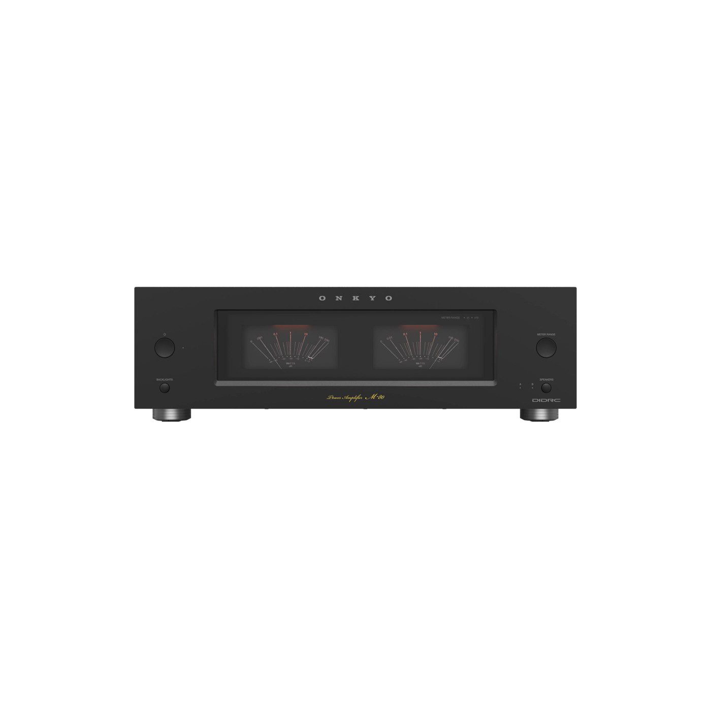 Onkyo ONKYO M-80, Power Amplifier - Leistungsverstärker - Schwarz Verstärker (Anzahl Kanäle: 2)