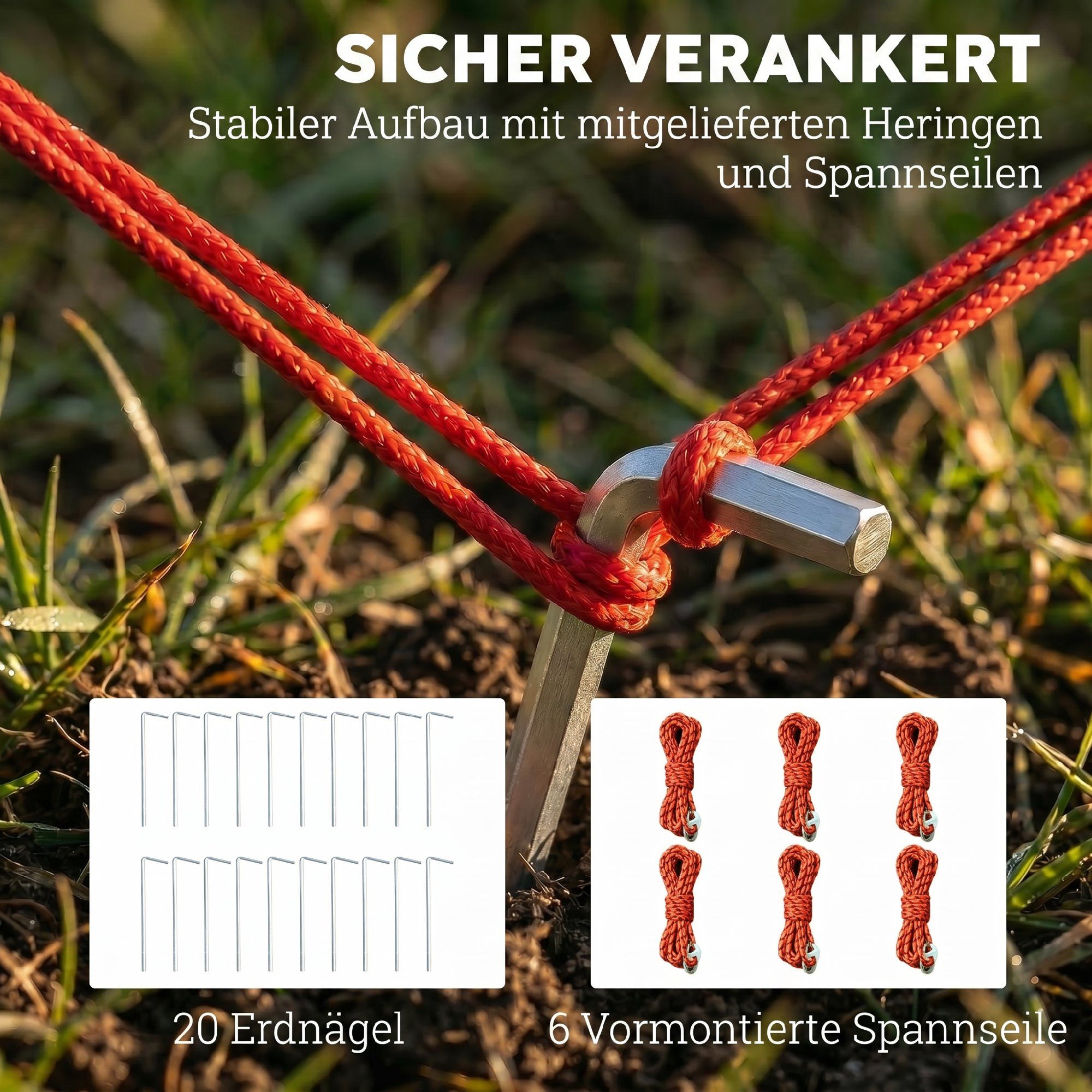 kowdom Tunnelzelt Familienzelt 4 Pers. mit Stehhöhe, Wasserdicht & Vorzelt, Personen: 4 (Tunnelzelt, 5-15 Minuten Aufbauzeit), Geräumiger Innenraum/Stehhöhe/ Abnehmbare Trennwand/Wasserdicht